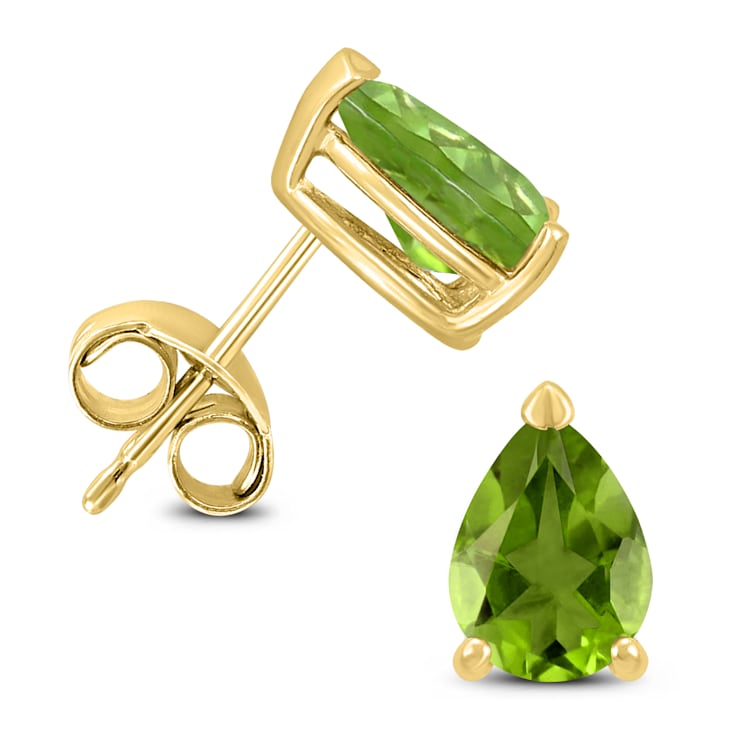 Peridot clip on earrings top