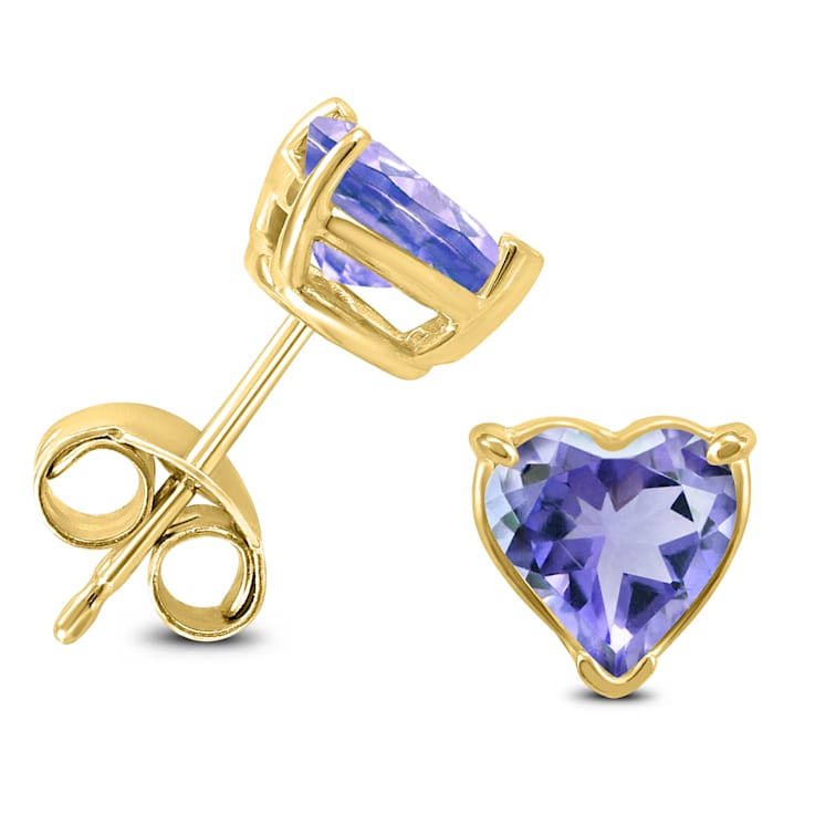Tanzanite heart earrings online