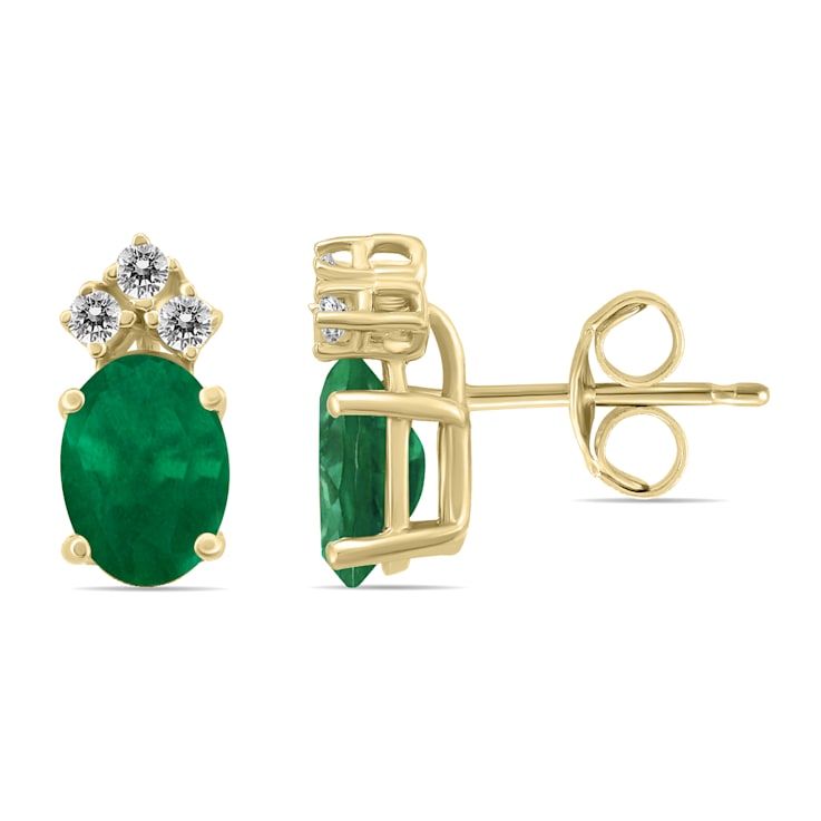 Oval stone earrings clearance