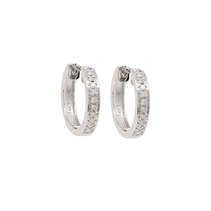 Diana M. Fine Jewelry 14K White Gold 0.10ctw Diamond Accent Earrings