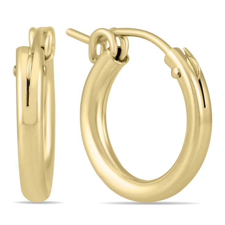 14K Yellow Gold Filled Hoop Earrings (12mm)