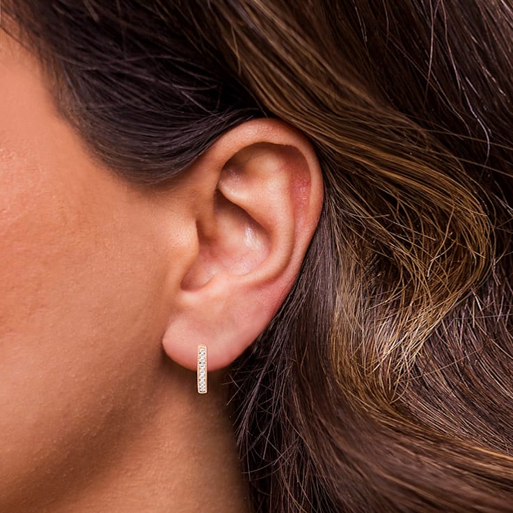 Mini channel set hoop earrings hotsell