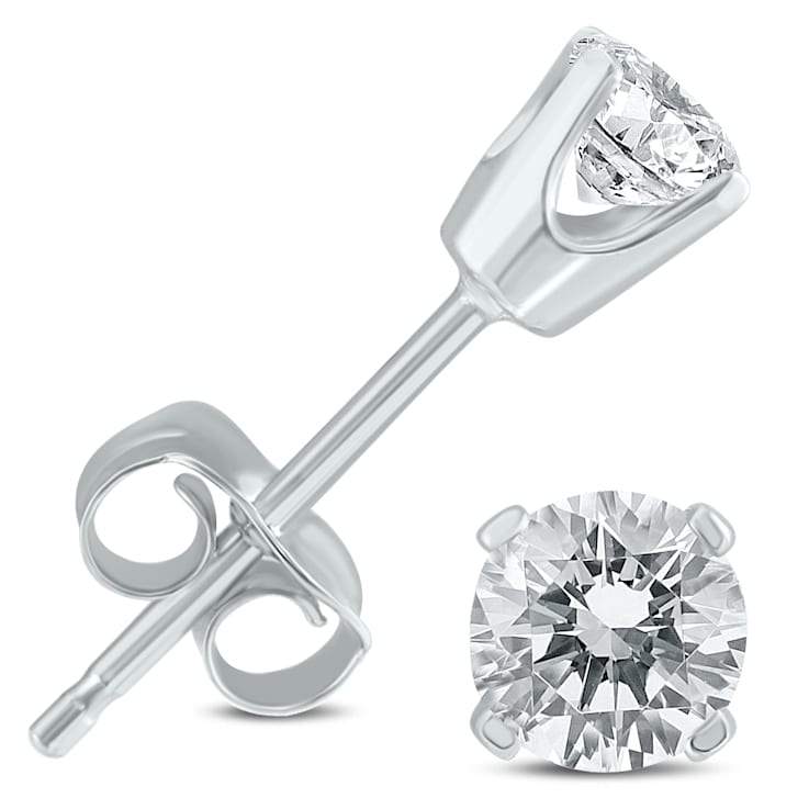 4 Prong Diamond Stud Earrings - We Make Them To Your Specs