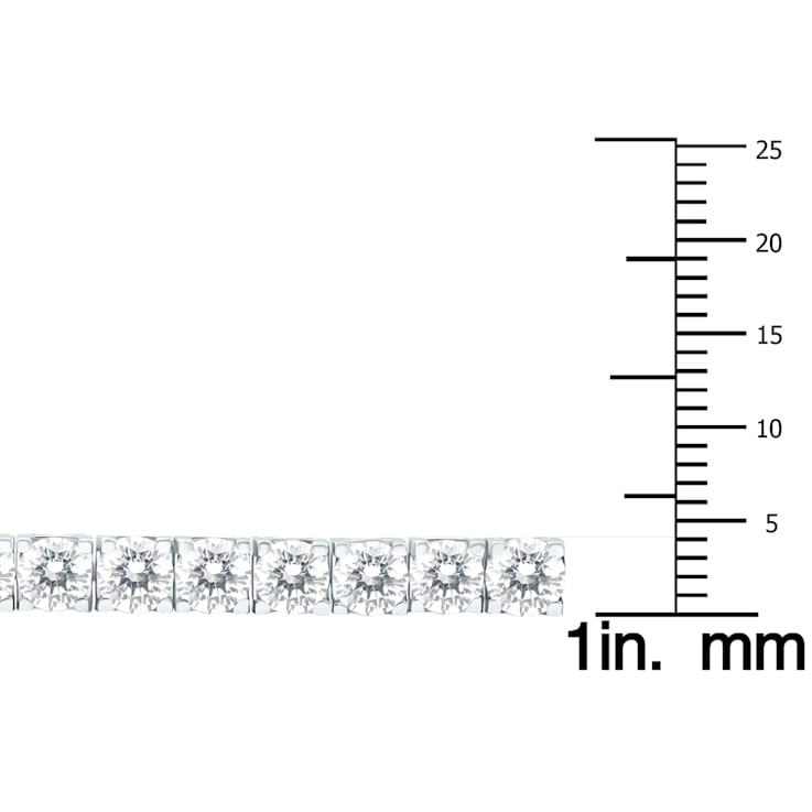 9 Carat TW Diamond Tennis Bracelet in 14K White Gold