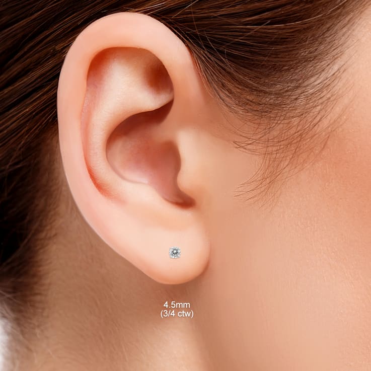 Diamond solitaire stud earrings on sale
