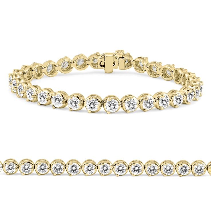 Buy Diamond Bangle Bracelet .10 ct Solid 18k Gold, Square Buckle Online |  Arnold Jewelers