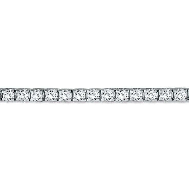AGS Certified 5 Carat TW Classic Diamond Tennis Bracelet in 14K White Gold