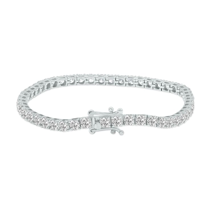 8 Carat TW Lab Grown Diamond Tennis Bracelet in 14K White Gold