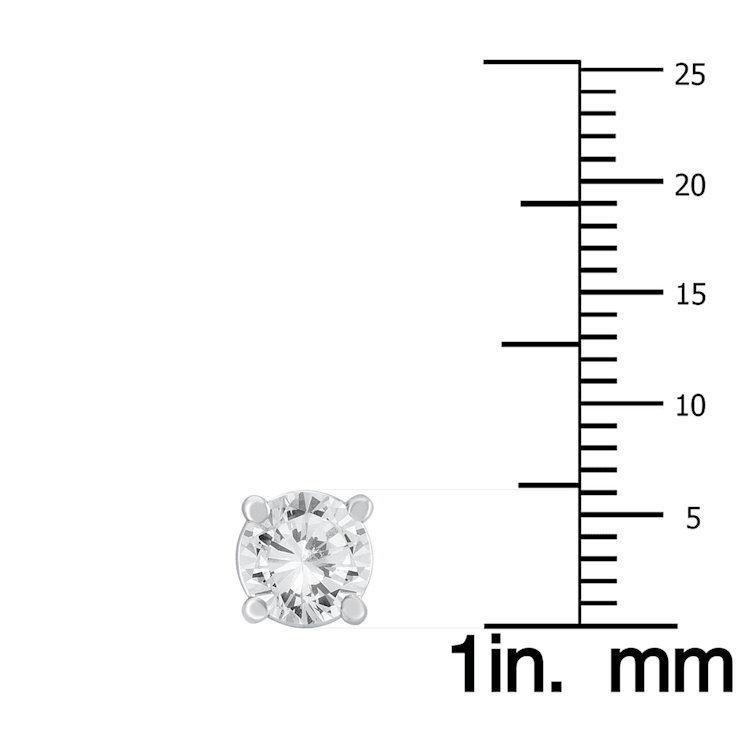 3/4 Carat TW AGS Certified Round Diamond Solitaire Stud Earrings