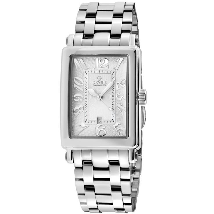 Gevril Ave of Americas Mini Women’s Stainless Steel Case,White Dial Watch