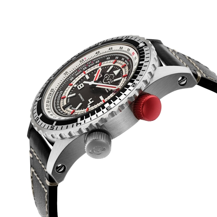 GV2 by Gevril Contasecondi 3505 Men's Swiss Automatic Unidirectional
Bezel Watch