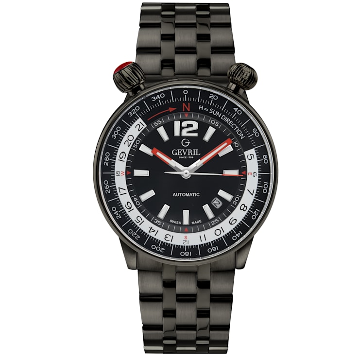 Gevril 48562 Men's Wallabout Solar Compass Swiss Automatic Watch