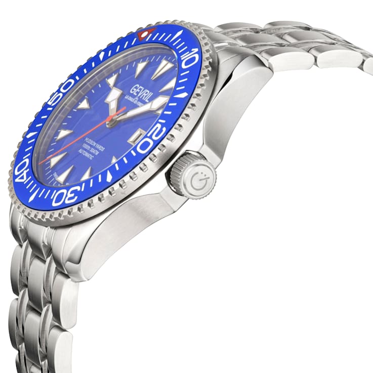 Gevril Men 48801 Hudson Yards Swiss Automatic Diver Rotating Ceramic
Bezel Watch