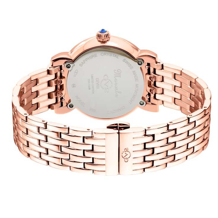 GV2 9863B Women's Marsala Swiss Quartz Diamond Watch