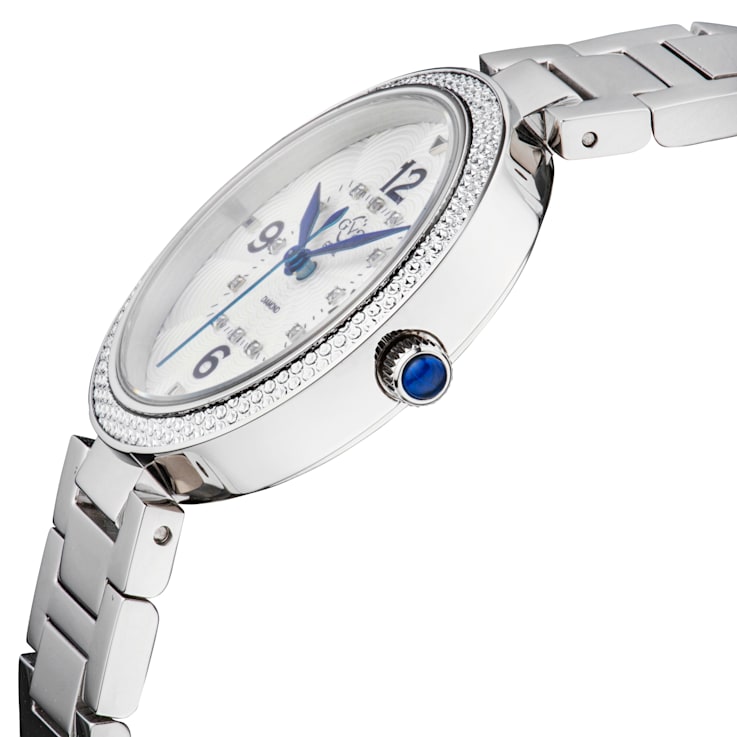 GV2 by Gevril Women's 14200B Piemonte Diamond Swiss Quartz Steel Watch