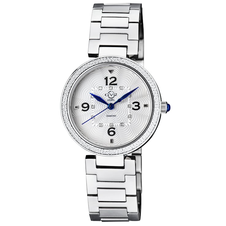 GV2 by Gevril Women's 14200B Piemonte Diamond Swiss Quartz Steel Watch
