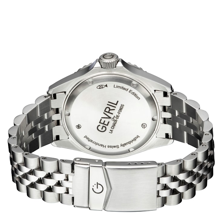 Gevril 4954B Men's Wall Street Stainless Steel Bracelet Watch