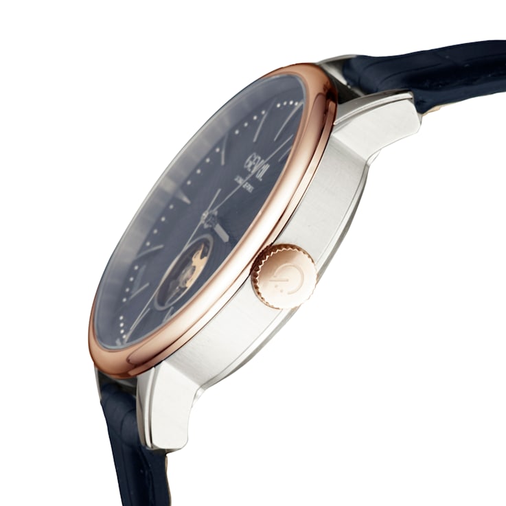 Gevril 9605 Men's Mulberry Automatic Open Heart Watch
