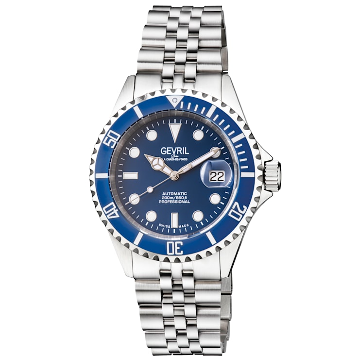 Gevril 4851B Men's Wall Street Stainless Steel Bracelet Watch