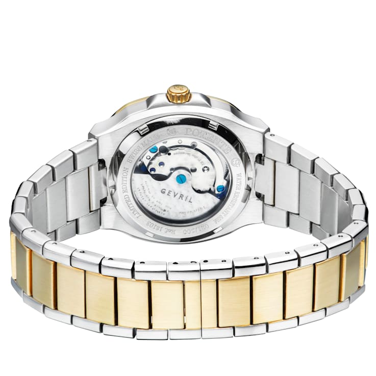 Gv2 By Gevril Men's 18103 Potente Swiss Automatic Two-Tone IP Steel Date Watch