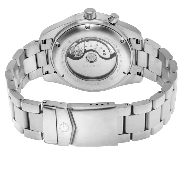 Gevril Men's Lenox Stainless Steel Blue Dial Automatic Watch