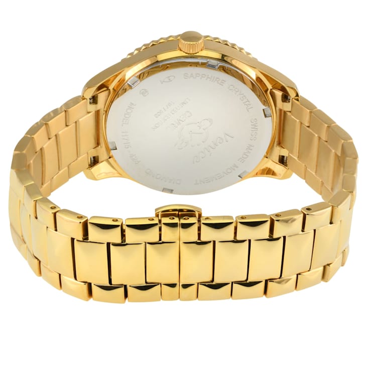 GV2 Venice Womens Blue MOP Dial Bue Gold Bracelet