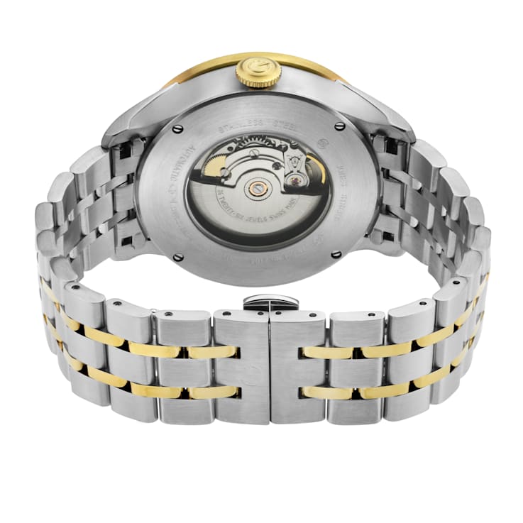 Gevril Jones St. Men's Swiss Automatic, Two toned SS IPYG Bracelet Watch