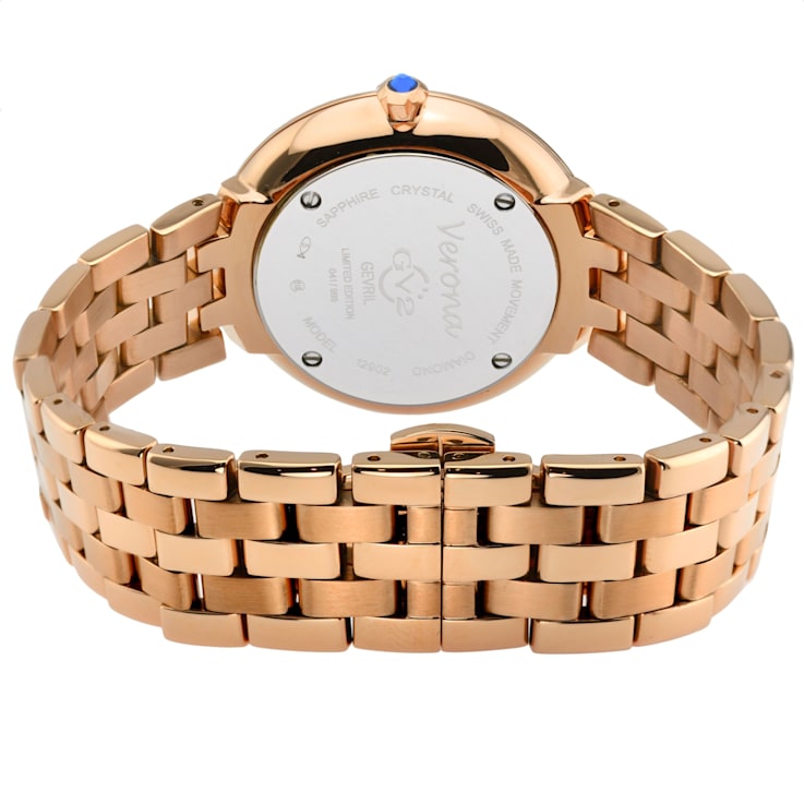 GV2 Womens 12902B Verona Rose Watch