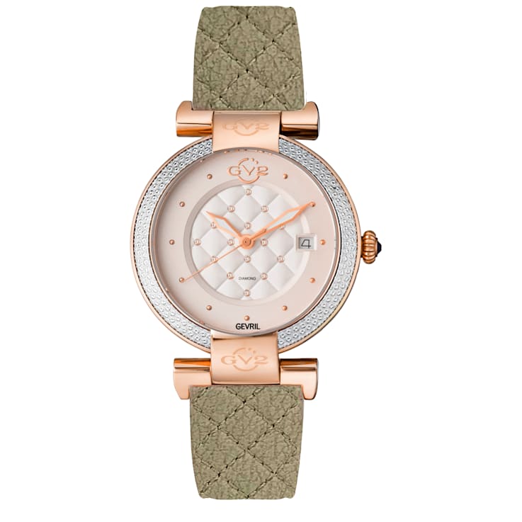GV2 1502-V8 Women's Berletta Diamond Swiss Quartz Watch