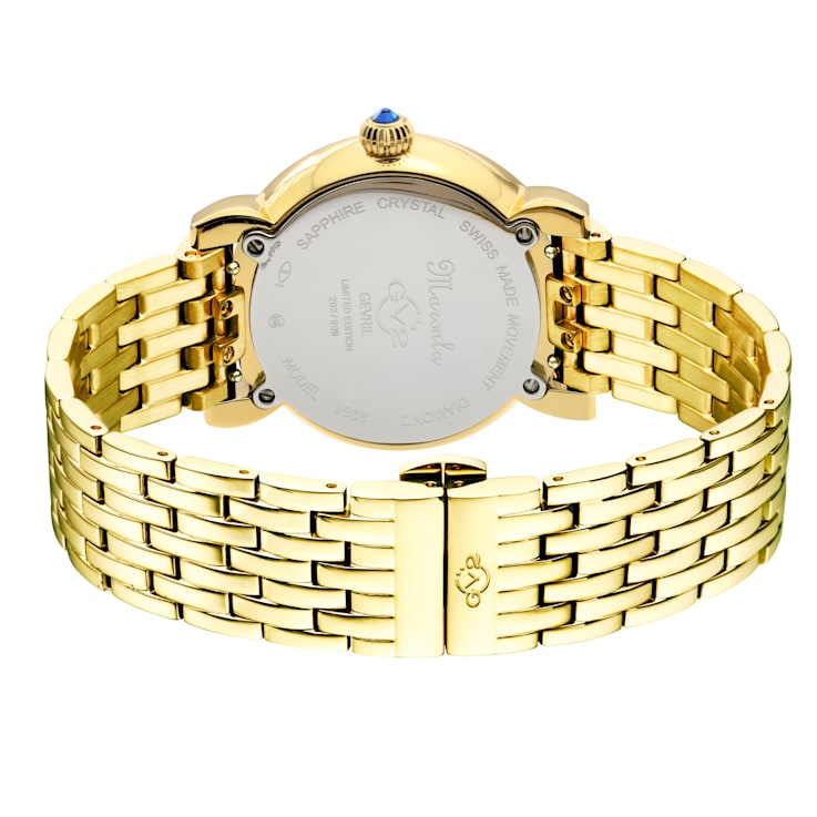 GV2 9866B Women's Marsala Swiss Quartz Diamond Watch