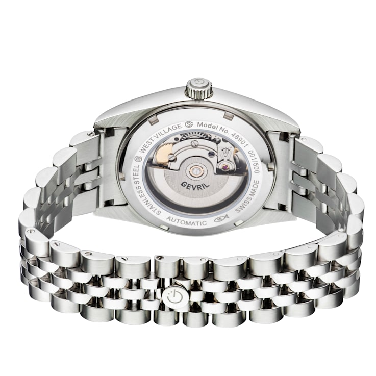 Gevril Men's Automatic West Village Tiffany Sunray Dial IPYG Stainless
Steel Bracelet