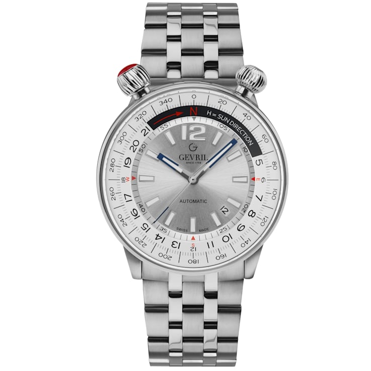 Gevril 48560 Men's Wallabout Solar Compass Swiss Automatic Watch