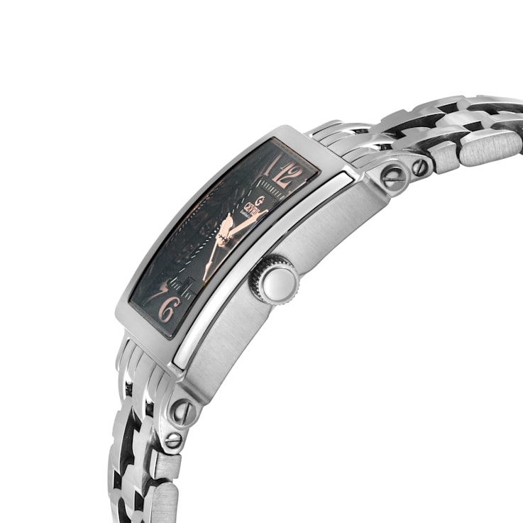 Gevril Ave of Americas Mini Women’s Stainless Steel Case,Black MOP Dial Watch