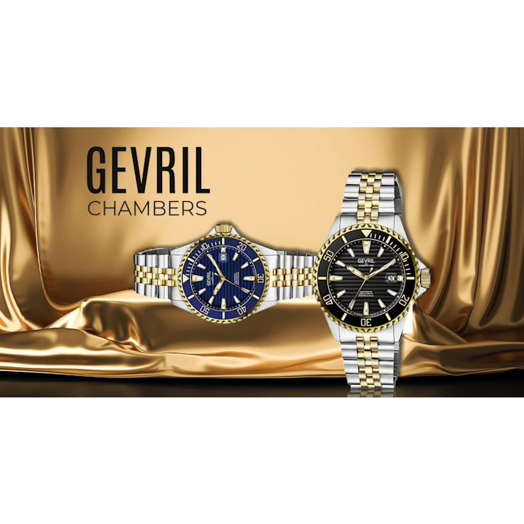 Gevril Men's 42603 Chamber Swiss Automatic Sellita SW200 Ceramic Bezel Watch