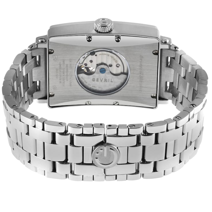 Gevril Men's  Avenue of Americas Intravedere Blue Dial Stainless Steel Watch