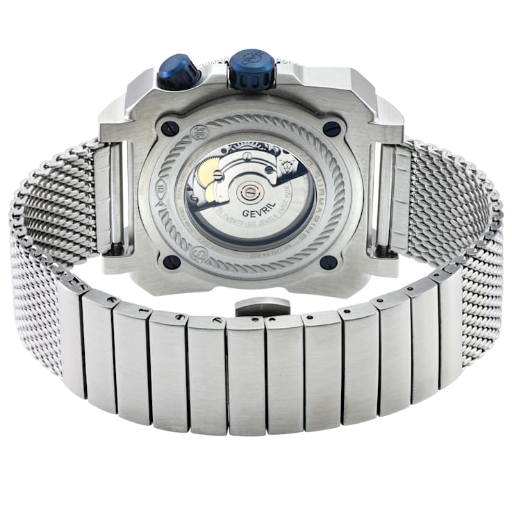 GV2 Men's XO Submarine SS Case, SS/BLUE Bezel, Blue Dial, Stainless
Steel Bracelet