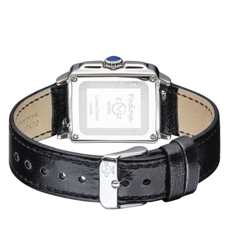 GV2 by Gevril Women's 12330 Padova Gemstone Black MOP Dial Swiss Quartz Watch