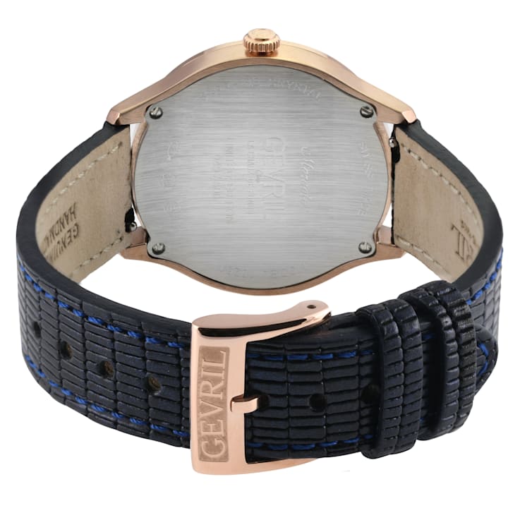 Gevril Women's Morcote Swiss Diamond Watch, Genuine Italian Leather Strap