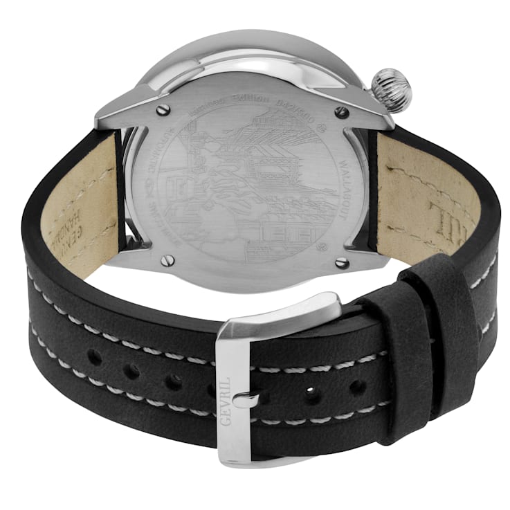 Gevril Men's Wallabout Silver Dial Stainless Steel Watch