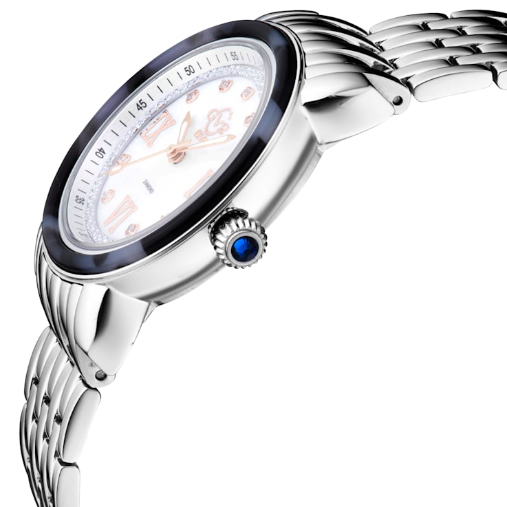 GV2 9850B Women's Marsala Tortoise Swiss Quartz Diamond Watch