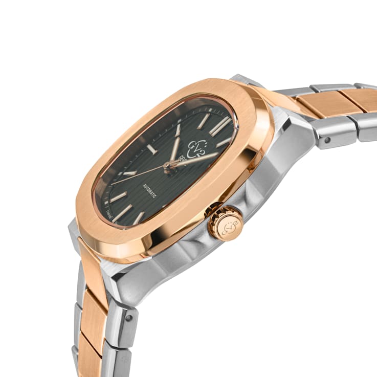 Gv2 By Gevril Men's 18104 Potente Swiss Automatic Two-Tone IP Steel Date Watch