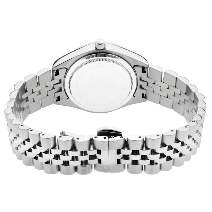 GV2 by Gevril Women's Naples 12405 Swiss Quartz MOP Dial Diamond Watch