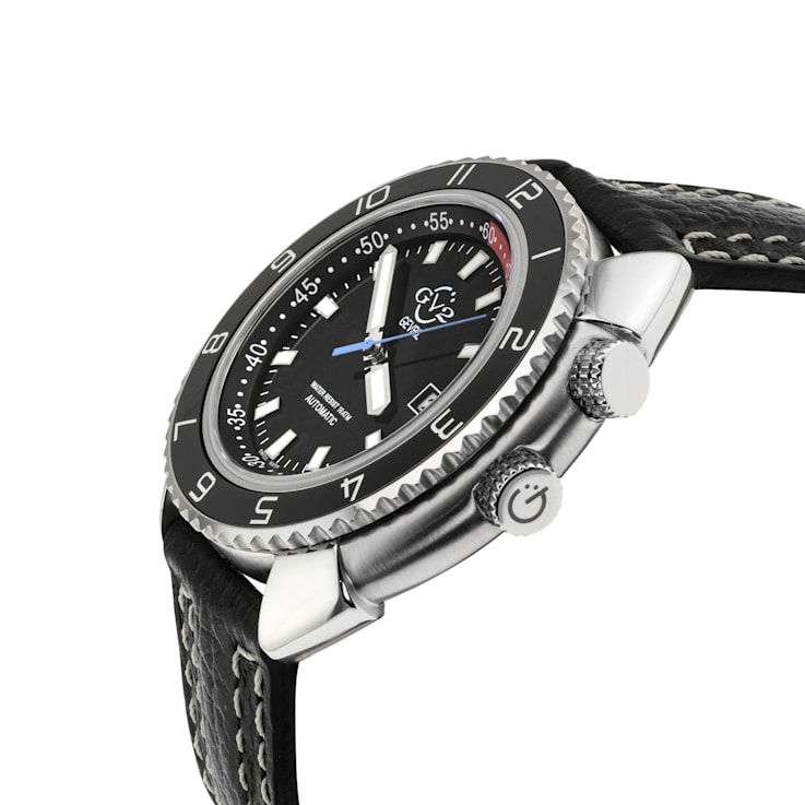 GV2 Squalo Men's Swiss Automatic Black Dial, Genuine Italian