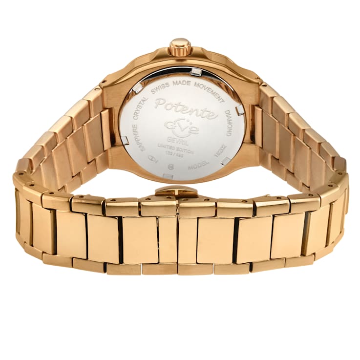 GV2 Potente Lady White MOP dial, 316L Stainless Steel IPRG Diamond
Bracelet Watch