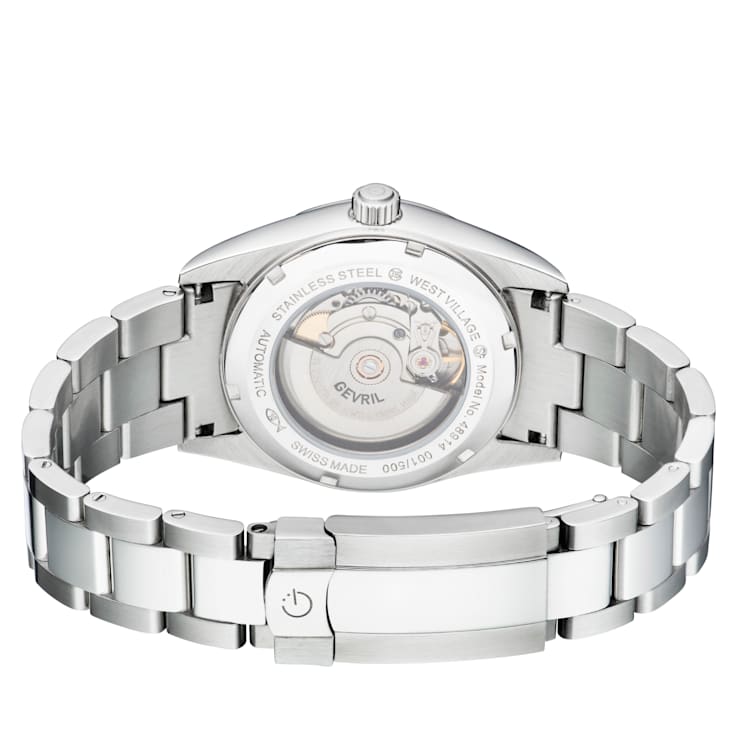 Gevril Men's 48914 West Village Swiss Automatic Sellita Stainless Steel Watch