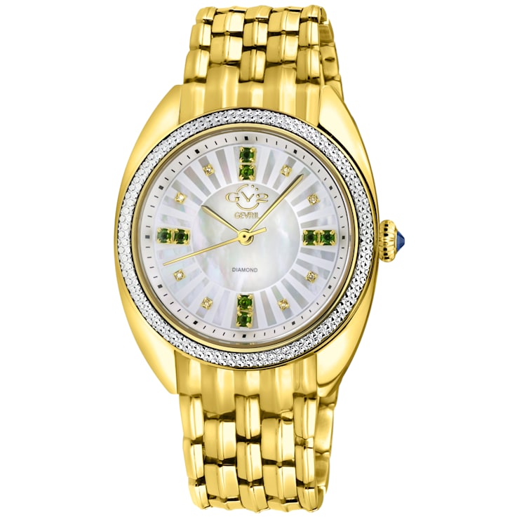 GV2 13105B Palermo Swiss Quartz Diamond Gemstone Watch