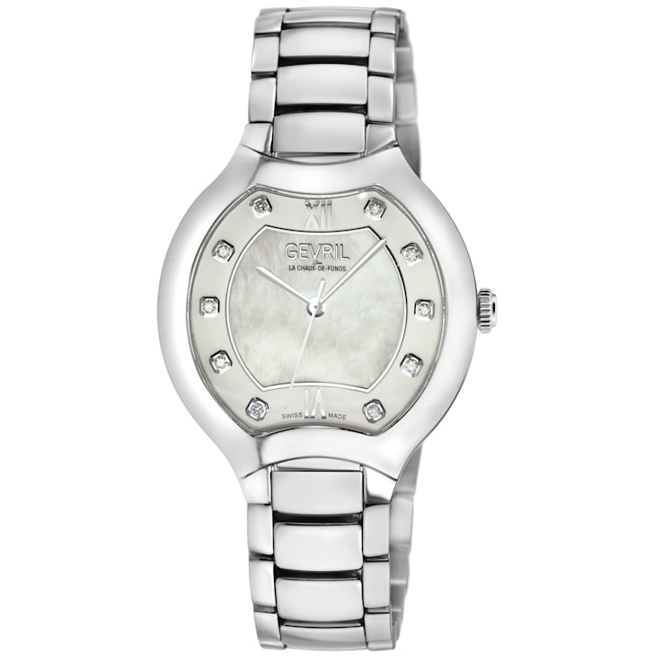 Gevril 11041B Lugano Swiss Quartz Diamond Watch