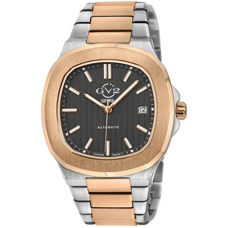 Gv2 By Gevril Men's 18104 Potente Swiss Automatic Two-Tone IP Steel Date Watch