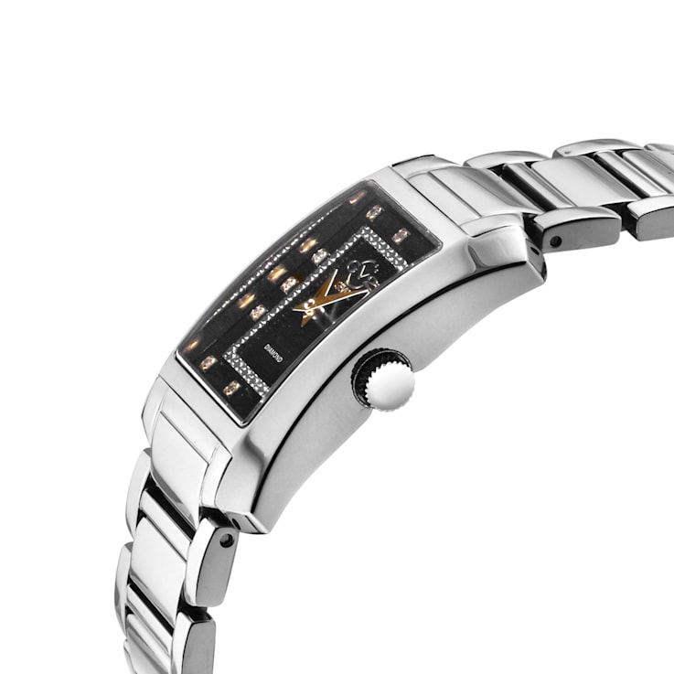 GV2 Womens Luino Diamond Black MOP Dial, 316L Stainless Steel Watch