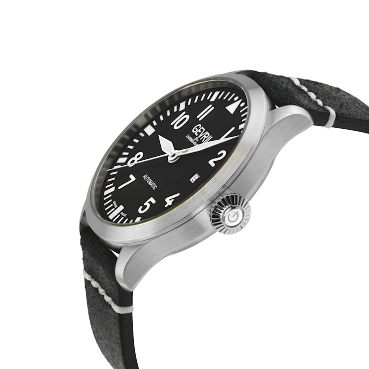 Gevril Men's Vaughn 43502 Swiss Automatic SW200 Sellita Movement Leather Watch